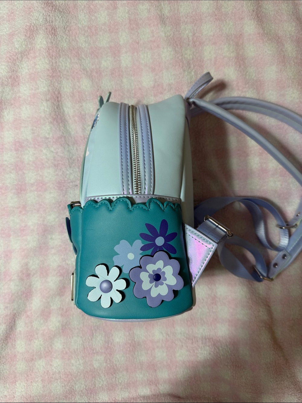 Loungefly Eeyore Floral Butterfly Mini Backpack - Teal & Lavender - Picture 3 of 11